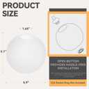 3 Pack White Frost Glass Shade Replacements, Globe Glass Lamp Shade Covers for Light Fixtures, 1.65 Inch Fitter Globes Lampshades for Wall Sconces Chandelier Pendant Lights Bath Vanity Lights