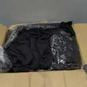 HolidayIdeas Black 8ft Rectangle Spandex Tablecloth 2 Pack Fitted Stretch Table Skirts 30x96 Inch, Ruffle Design Wrinkle-Free Polyester Table Cover for Banquets,Trade Shows, Parties, Events