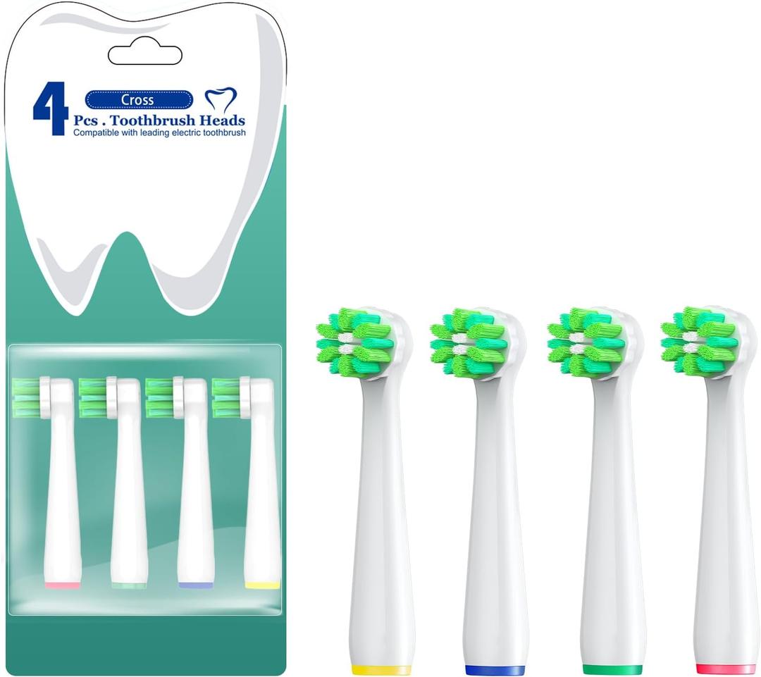 Replacement Toothbrush Heads Compatible with Oral B Braun Pro 1000 Electric Toothbrush Heads, 8 Count Precision Clean Brush Heads Refill Compatible with Oral B Pro 100/500/1000/1500/Genius X (4 Cross)