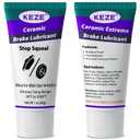 Keze Brake Caliper Grease Ceramic Brake Lubricant Automotive Resistant to Moisture, Corrosion Contaminants Silences Brake Noise Anti Seize Lubricant Compound for Caliper Assembly, 1 Oz-2 Pack