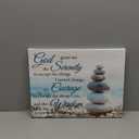 Serenity Prayer Bathroom Wall Art Beach Zen Canvas Prints Scripture Christian Pictures Beachy Office Home Decor for Bedroom Dining Living Room 16"x12"