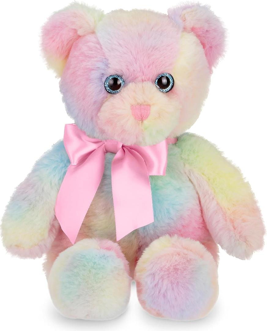 Bearington Candi Rainbow Plush Stuffed Animal Teddy Bear, 12 inches (12", Candi)