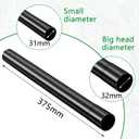 Honoson 2 Pcs 1.25 Inch Vacuum Extension Wand 32mm Black Vacuum Attachments Wand Cleaner Replacement Extension Tubes Accessories and Attachment Replacement Cleaner Pipe Tubes Extend to 14.6 Inch Long