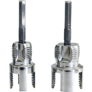 2 Pcs Internal & External Pipe Thread Cutting Tool for 1/2" & 3/4" PVC/Plastic PipesElectric Drill Compatible Pipe Threader Kit