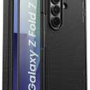SIXBOX for Samsung Galaxy Z Fold 7 Case with Hinge Protection & Screen Protector, Slim Fit Design Hard PC Shockproof 360° Full Body Protective Phone Cover Case for Galaxy Z Fold 7 2025, Black