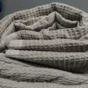 Utopia Bedding 100% Cotton Waffle Weave Blanket Queen Size for Bed - Lightweight, Breathable Summer Blankets Soft and Cozy, Gift for Mother’s Day Home Decor (Khaki, 90x90 Inch)