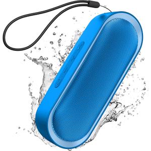 LENRUE Bluetooth Speakers, Waterproof Portable Speakers with TWS, 24 Playtime, Stereo Sound, Wireless for Home Shower Pool Beach Outdoor (Blue)