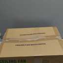 CROSSIO 22" Retractable Ceiling Fans with Lights, Black Caged Fandelier Ceiling Fans with Remote, 6 Wind Speeds,Invisible Blades, Industrial Flush Mount Small Ceiling Fan for Bedroom Living Room