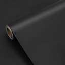 seonta Black Contact Paper Thick Peel and Stick Wallpaper 16"x198" Decorative Matte Self Adhesive Wall Paper Waterpoof Decorative Vinyl Film Wrap for Walls Furniture Countertop
