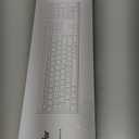 Wireless Keyboard and Mouse, Vssoplor Rechargeable Quiet Full-Size Keyboard and Mouse Combo Set Ultra Slim Design for Laptop, PC, Notebook, Desktop-White and Gold