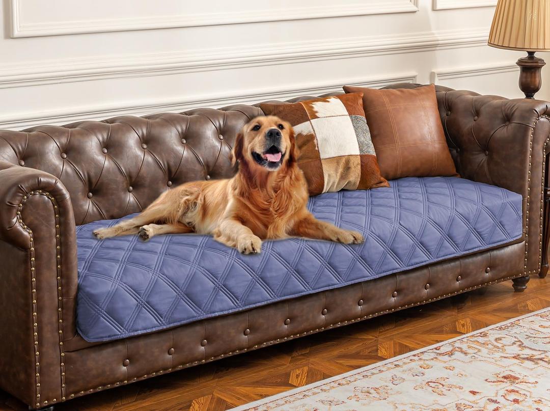 Ameritex Waterproof Dog Bed Cover Pet Blanket with Anti-Slip Back for Furniture Bed Couch Sofa (30x90 Inch (Pack of 1), Violetblue)