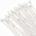 Mezzo Cable Zip Ties Heavy Duty 12 Inch100 Pack, Durable Plastic Wire Ties with 50 Pounds Tensile Strength, Self-Locking UV Resistant White Nylon Zip Ties for Indoor and Outdoor