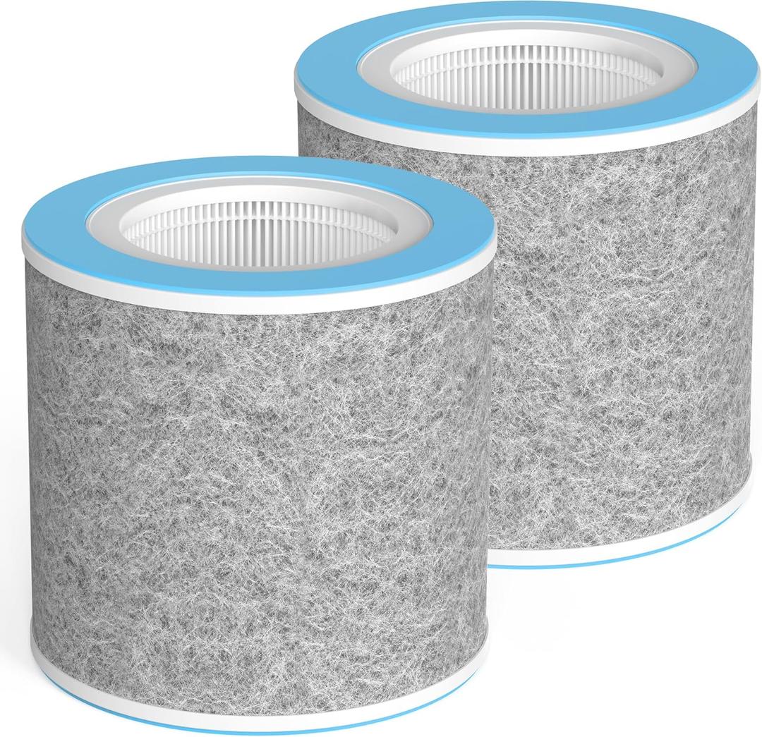 2 Packs HP102 Replacement Filters Compatible with Shark HP102 & HP102PET & HC452 & HP132 & HC450 & HC451 & HC455, True HEPA for Fine Particles, Compare to Part #HE1FKPET, HE1FKBAS
