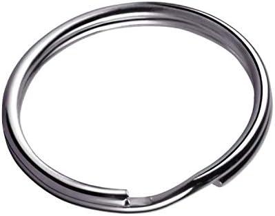 KINGFOREST 200-Pack Split Key Rings (1 Inch/25mm) - Silver Nickel Metal Keychain Rings for Keys, DIY Crafts, Bags & Accessories - Durable Bulk Keyring Hardware with Smooth Edges, Pack Of 2