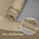 Scalloped 3x5 Rugs for Entryway, Small Area Rug Solid Jute Rug for Bedroom Girls, 3x5 Washable Rugs for Living Room, Non Slip Scalloped Bath Mat, Soft Dorm Nursery Carpet for Bedside