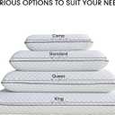 Memory Foam Pillow, Standard Ventilated Bed Pillow with Washable Cover, Cooling, Orthopedic, Neck & Shoulder Support, Back, Side & Stomach Sleepers, Hotel Essentials, Standard 1 Pack