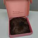 UDU Short Pixie Cut Hair Topper for Women Toppers for Women with Thinning Hair, Soft, Lightweight, and Easy to Apply for a Chic Look (Rich Chestnut Brown with Highlights)