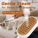Dog Steam Brush for Shedding, 5 in 1 Cat Steamy Brushs Cleanser with Foldable Handle, Pet Spa Brush for Cats, Spritz Defur Comb for Pets, Steam Brushs for Cats and dogs, Pet Spray Hair Removal Comb