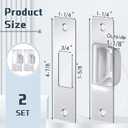 Hicarer 2 Pcs Box Strike Plate 1-1/4" x 4-7/8" Door Lock Striker Plate Deadbolt Strike Plates Universal Latch Restorer Security Latch Restorer for Exterior Doors Home Office Residential Use(Silver)