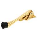 KICHOUSE Heavy Duty Kickdown Door Stopper Floor Mount with Anti-Slip Soft Tip, Large Brushed Gold Door Hold Open Device for Commercial and Residential Use