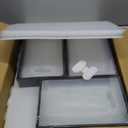 12 Pack XXX-Large Modular Clear Plastic Stackable Shoe Storage Organizer for Closet, Space Saving Versatile Sneaker Shoe Rack Containers Bins Holders, Portable Closet Organizers and Storage, Black