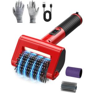 800 RPM Electric Grill Brush for Outdoor, 2-Speed High Power BBQ Cleaning Tool, 4000mAh Cordless Scrubber with LED Light, Non-Shedding Brush & 2 Scouring Pads for Gas/Charcoal/Weber Grates