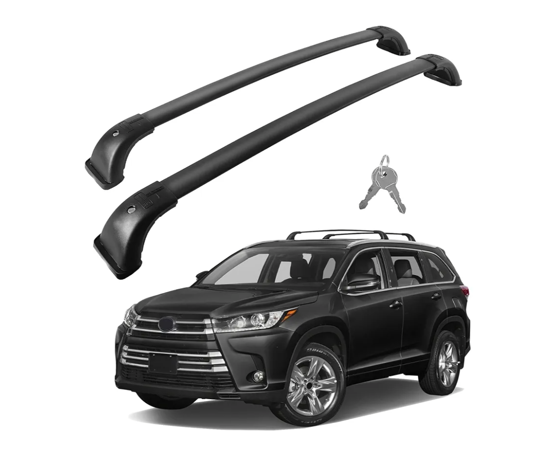 Roof Rack Cross Bars 220lbs Compatible with 2014-2019 Highlander XLE Limited & SE & LE & LE Plus Heavy Duty Aluminum Anti-Theft Metal Lockable Crossbars Rooftop Cargo Bars Luggage Racks Carrier