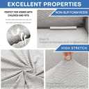 XINEAGE 2026 New 1 Piece Couch Covers for 3 Cushion Couch (79"-91") Stretch Sofa Cover Slipcover Pet Friendly Soft Washable Furniture Protector with Elastic Bottom for Kids,Dog (Sofa, Silver Grey)