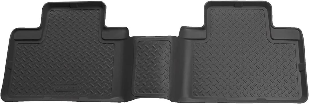 Husky Liners Classic Style Floor Mats | Fits 2001-2003 Ford F-150, SuperCrew (Crew Cab), Will NOT Fit SuperCab (EXT Cab) | 2nd Row, 2-pc Black - 63051