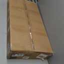 LVB Bar Cart with Glass, Black Bar Cart with Wheels, Home Bar Serving Cart with 2 Tier Storage Glass Shelves, Wine Cart with Wine Rack, Liquor Cart for Kitchen, Bar, Dinning Room