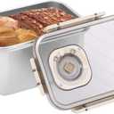Bread Box for Homemade Bread, Time Recording Bread Storage Container with Lid, Airtight Fresh Bread Holder bin For Kitchen Countertop, Dishwasher Safe, 7.3x4.9x4.3 Inch