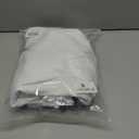 Womens White Ruffle Trim Muslin Blouse Long Raglan Balloon Sleeves Casual Button Tops, Size M