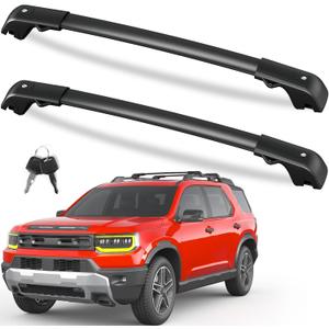 FengYu 300lb Lockable Roof Rack Cross Bars Compatible with Honda Passport 2026 with Raised Side Rails,Heavy Duty Aluminum Roof Rails Crossbars Cargo Bars Canoe Rooftop Black Carrier Luggage.
