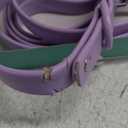 ZALER Dog Collar and Leash Set, Waterproof Adjustable Odor Proof Pet Collars Leashes Easy to Clean, 6FT Dog Leash with 2 Hooks for Large, Medium Small Dogs (L, Purple)