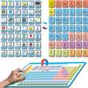 Periodic Table with Double-Sided Element Magnets, Periodic Table of Elements Puzzle, Flashcards, Poster, Chemistry Gifts
