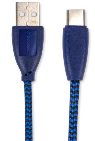 Cell Candy 10 Ft Braided Charge & Synd Cable for Micro USB and USB C to USB