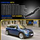 Upgraded Aluminum Engine Cooling Water Pipe compatible with Mini Cooper R55 R56 R57 R58 R59 R60 R61, Thermostat to Water Pump Hose Replace 11537589713