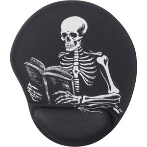 Mr. Pen- Ergonomic Mouse Pad with Wrist Rest, Grim Reader Design, Breathable Fabric with Memory Foam Cushion, Non-Slip Rubber Base, Gel Mouse Pad with Wrist Support