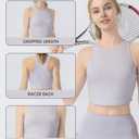 Womens Sports Bra Padded Crisscross Back Medium Support Sports Bras with Removable Cups for Workout Yoga (S)