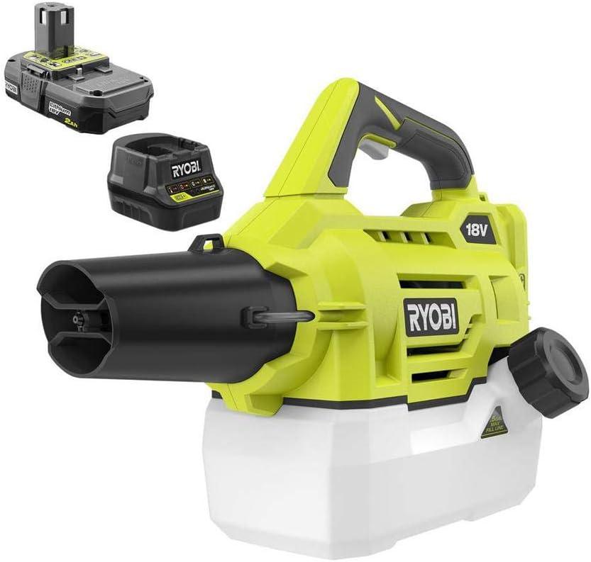 RYOBI ONE+ 18-Volt Lithium-Ion Cordless Mister with 2.0 Ah Battery and Charger Included Green