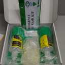 CGOLDENWALL Eye Wash Station Portable Emergency Eye Wash Kit, Wall Mounted Eyewash Station OSHA Approved, 2 * 16.9oz Bottles, with Mirror & Emergency Sign, Safety Material, NO Solution