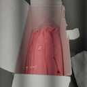 QPAU Blow up Inflatable Toddler Travel Bed with Sides, Toddler Air Mattress for Camping, Traveling, Hotel, or Home Use, Hand Pump Included (Pink)