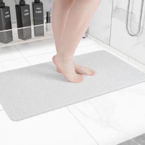 Non-Slip Bathtub Mat, Anti Slip Shower Mat, Fast Drying Bathtub Mats, Foot Scrubber Mat, Anti Slip Mat for Tub, Floor, Bathroom, Kitchen, Home, Hotel (White 40"28")