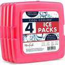 Fit & Fresh Westerly Insulated Adult Lunch Bag Aqua and Cool Coolers 4 Pack Slim Ice Packs Pink, Complete Lunch Kit Includes Matching Tumbler & 2 Reusable Food Containers