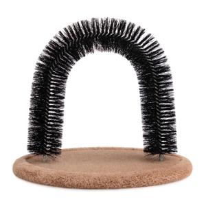 Hollypet Self Grooming Massager and Scratcher Toy - Cat Arch Brush for Back Grooming, Hair Cleaner Pads