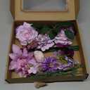 Fake Flowers Artificial Flowers Peonies Bulbous Chrysanthemum Daisy Hydrangea Sunflower Violets Dahlia Daffodils Epiphyllum Orchid Cherry Blossom Camellia Leyaron Floral Arrangements (Purple&Pink)