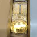 DoubleFill Acrylic Baseball Display Case for Ball and Cards Clear Ball Holder Ring Stand Set Centerpieces Protector Memorabilia Showcase(Golden,Small,Baseball)