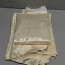 CozyLux Satin Sheets Full Size Sheets - 4 Piece Silky Full Size Bed Sheets, Luxury Cream Full Bed Set with Smooth and Soft Microfiber, Includes 1 Fitted Sheet, 1 Flat Sheet and 2 Pillowcases