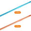 uxcell 10Pcs Aluminum Crochet Hook 5mm 5.5mm US Size 8 9 Knitting Needles for DIY Craft Yarn Blue Orange