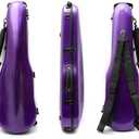 Vetimobato Dazzling Hard Shell Violin Case 4/4 Full Size Strong Light Carbon Fiber Violin Box Cello style Shaped Flight Case with Straps Travel Violin Case (Violet) 1 Pc